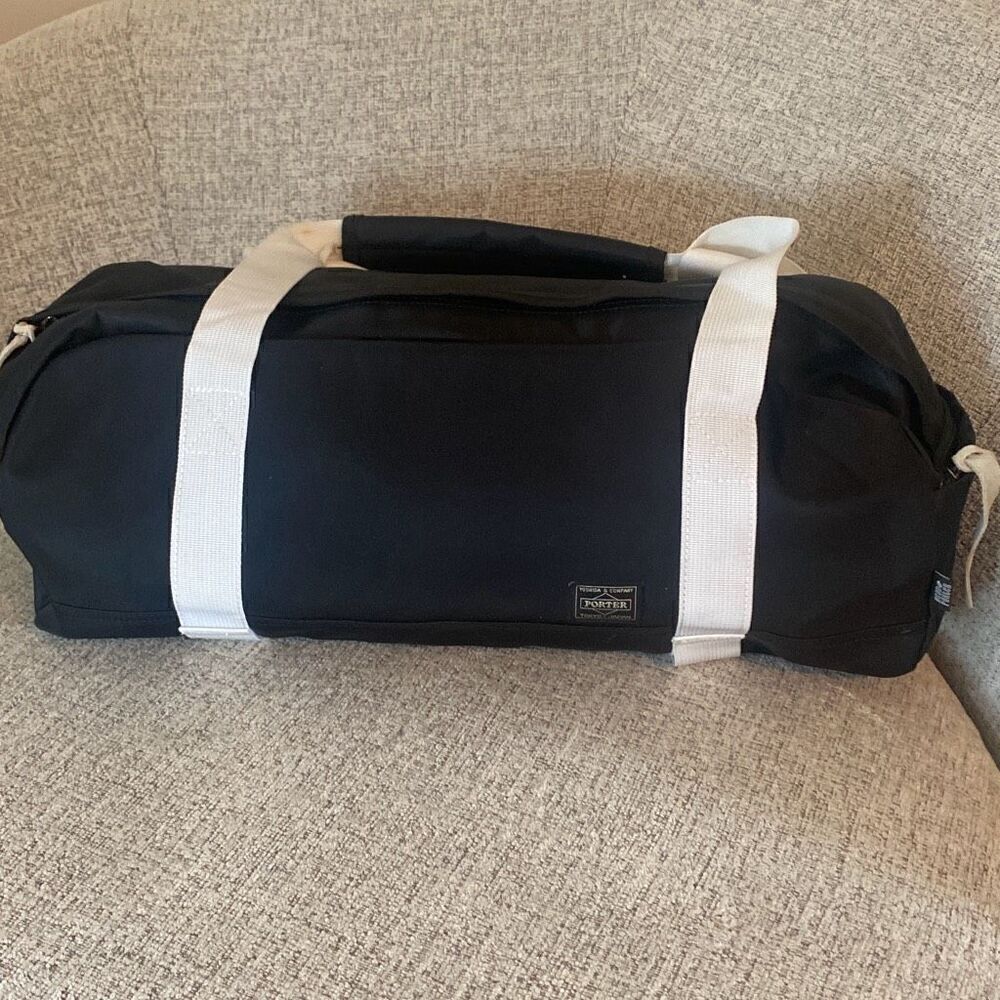Porter-yoshida & co black nylon duffel bag